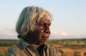 Kevin Waina Aboriginal Man Cockburn Ranges at Sunset 